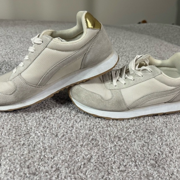 J.Crew Women’s Beige & Gold Retro Sneakers – Size 7 - Picture 5 of 8